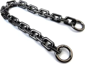 VersaKits Heavy Chunky Link Chain Strap Purse Handbag Top Handle Shoulder Straps Accessories Decoration Chain Strap Extender Charms Replacement(14.9'' Metalllic Black)