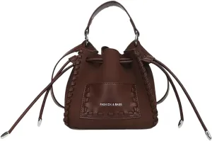 Vintage Bucket Purses for Women with Adjustable Strap Small Crossbody Shoulder Bags Handbag Phone Satchels