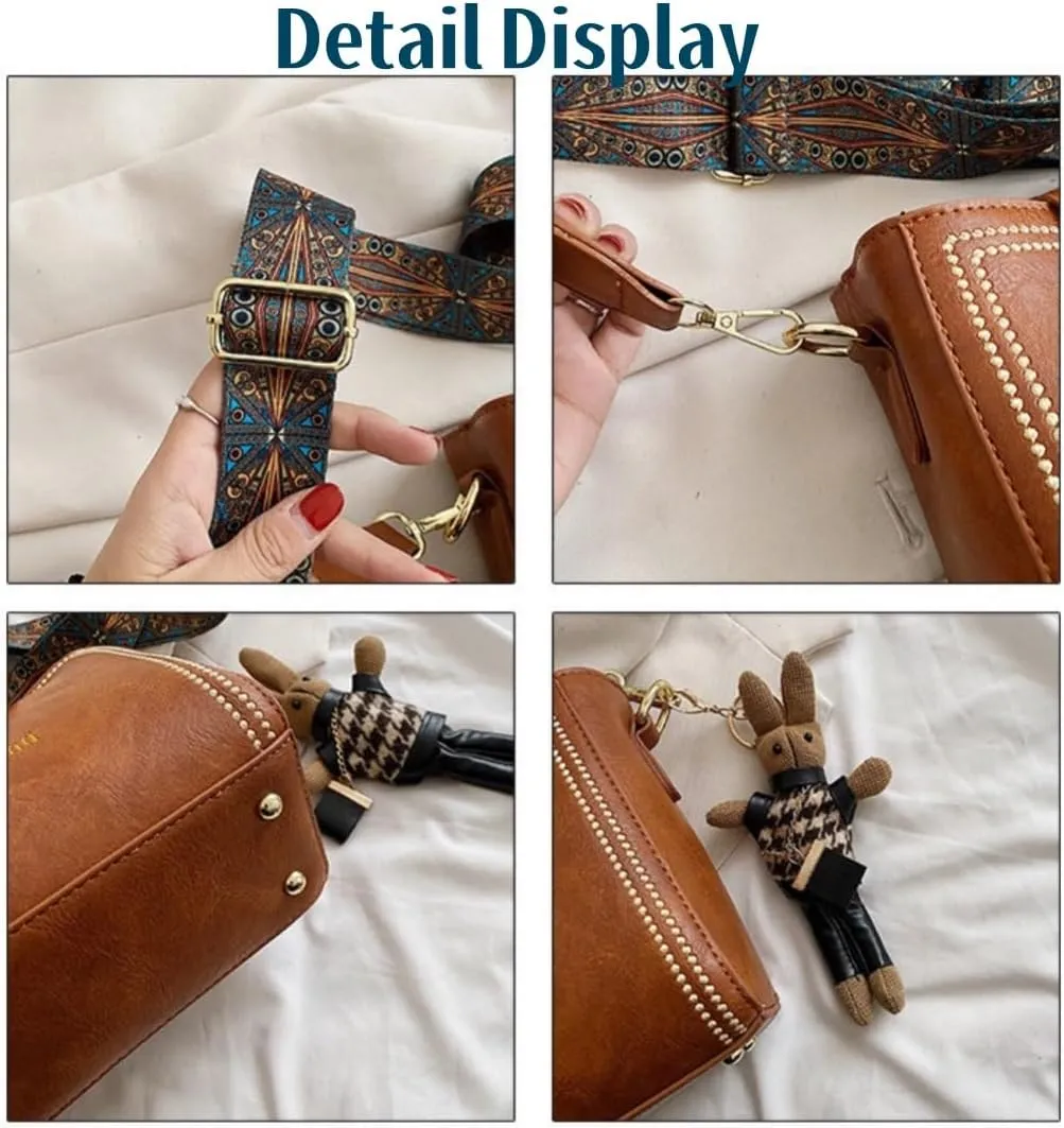 Vintage Fashion Bag, Adjustable Wider Shoulder Strap,Mini Crossbody Bags, Vintage Fashion Crossbody Bag for Women