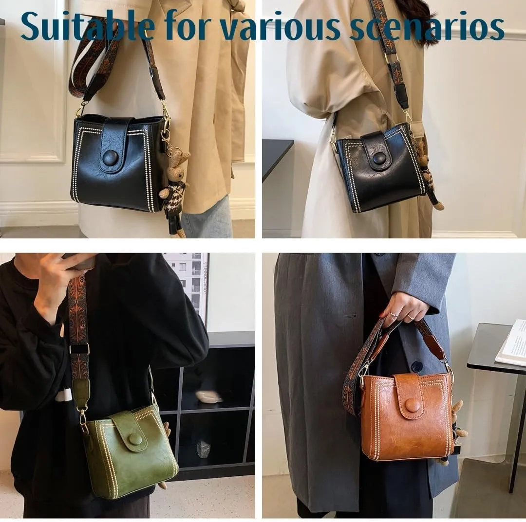 Vintage Fashion Bag, Adjustable Wider Shoulder Strap,Mini Crossbody Bags, Vintage Fashion Crossbody Bag for Women