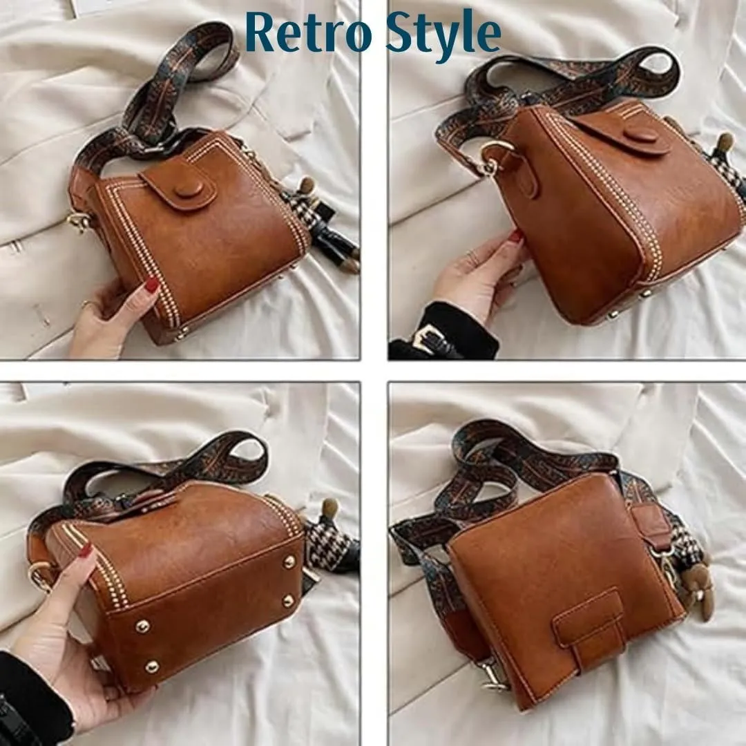 Vintage Fashion Bag, Adjustable Wider Shoulder Strap,Mini Crossbody Bags, Vintage Fashion Crossbody Bag for Women