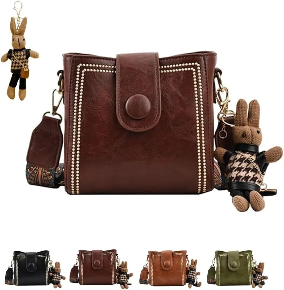 Vintage Fashion Bag, Adjustable Wider Shoulder Strap,Mini Crossbody Bags, Vintage Fashion Crossbody Bag for Women