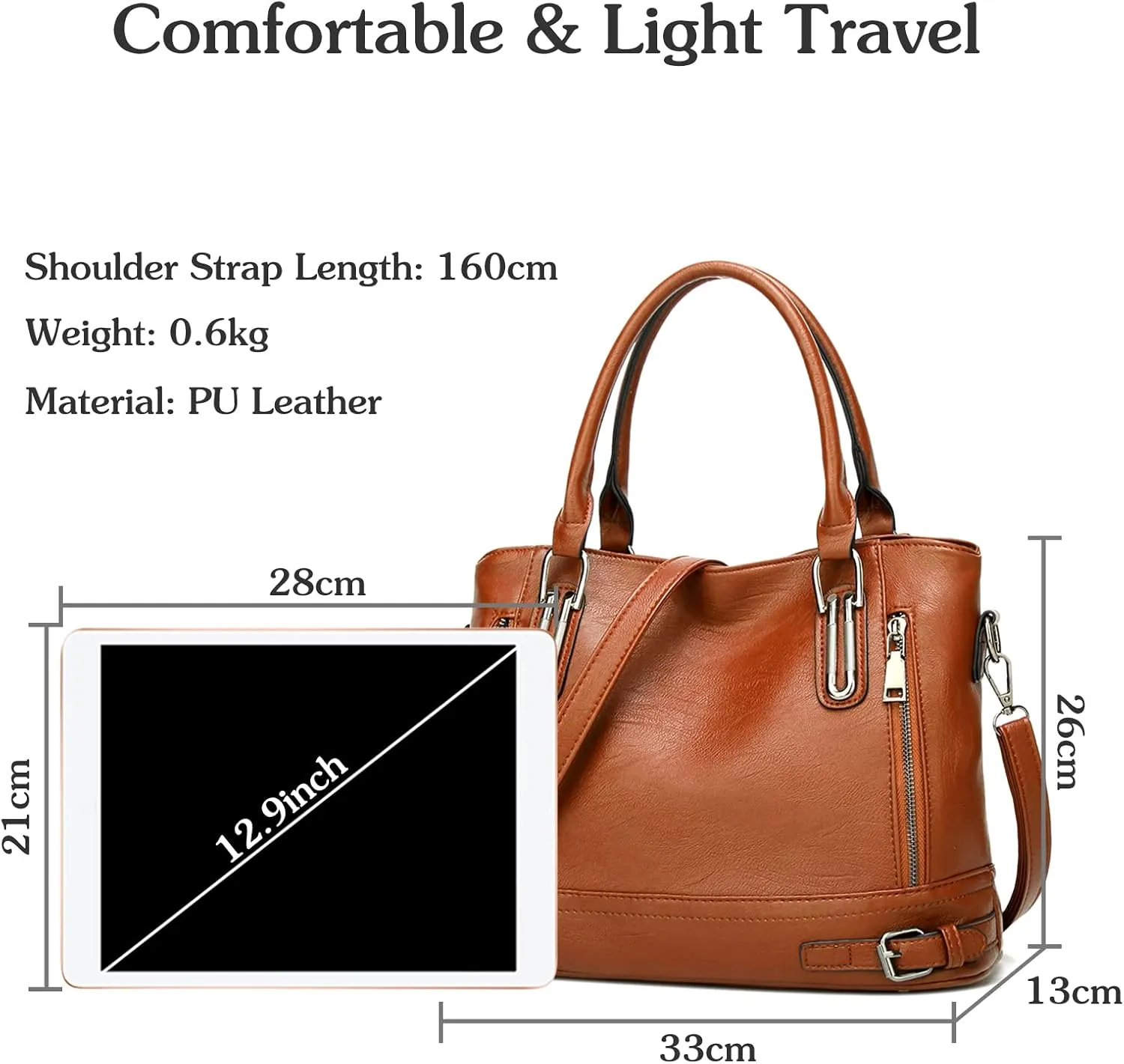 Vintage Handbag Women Crossbody Messenger Bags PU Leather Waterproof
