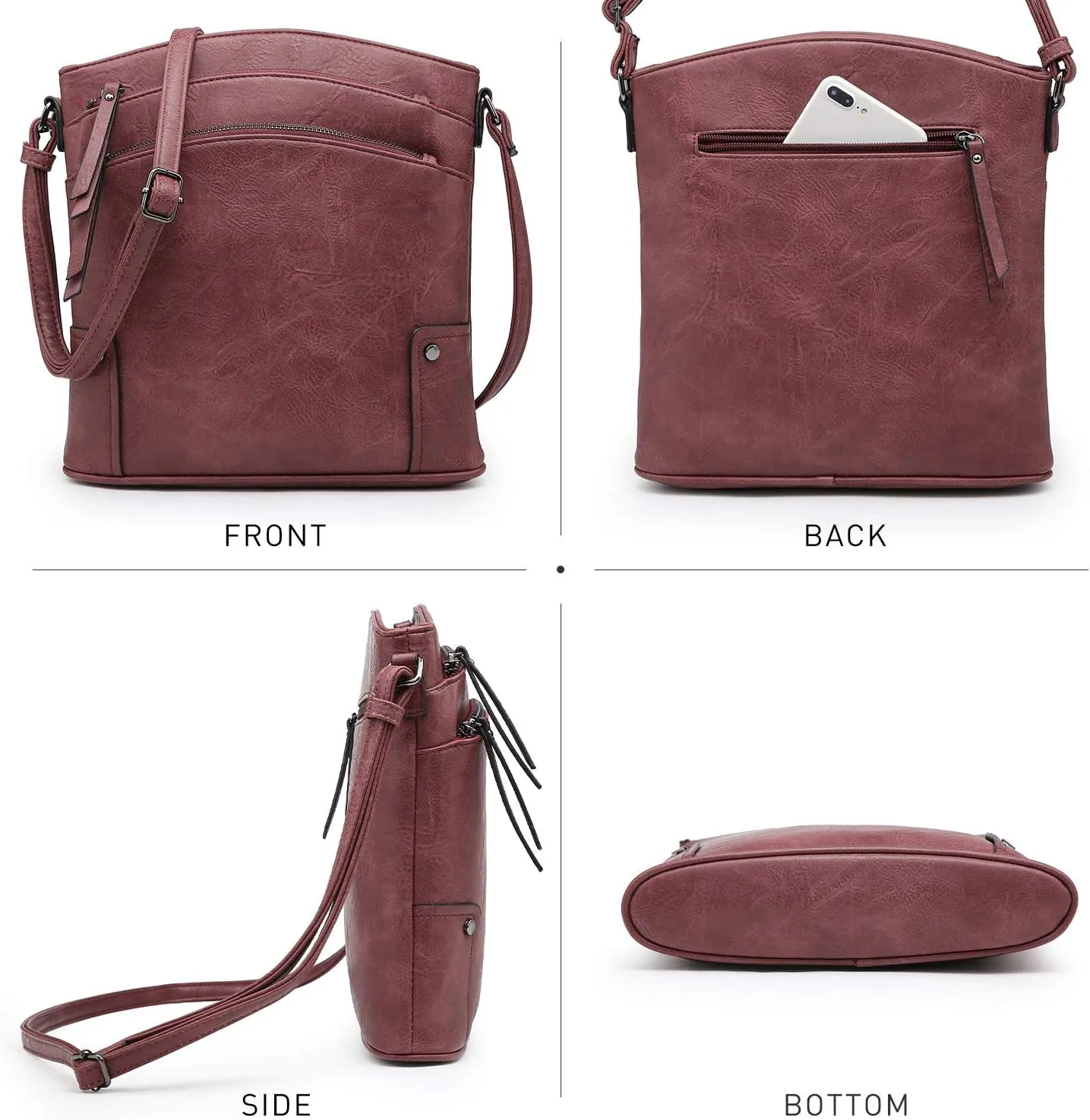 VONMAY Crossbody Bags for Women Purses Handbags Multi Pockets Shoulder Bag with Adjustable Strap
