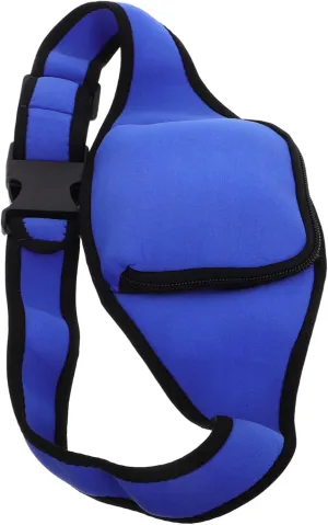 VOSAREA Microphone Belt Bag Tune Mic Belts for Microphone Holder Flip Belt Running Fitness Running Bag Mic Loop Phone Holder for Running Barbell Pads Diving Cloth Blue