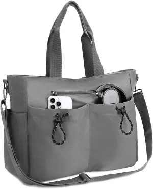 VX VONXURY Tote Bag for Women - Multi Pocket Crossbody Work Handbag for Travel, Daily Use and Gym