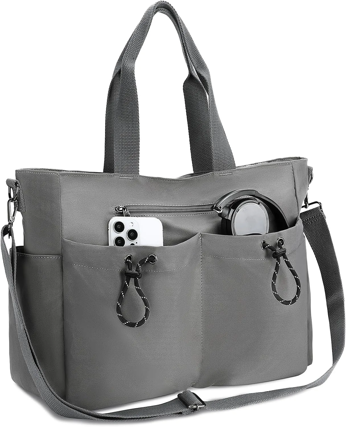 VX VONXURY Tote Bag for Women - Multi Pocket Crossbody Work Handbag for Travel, Daily Use and Gym