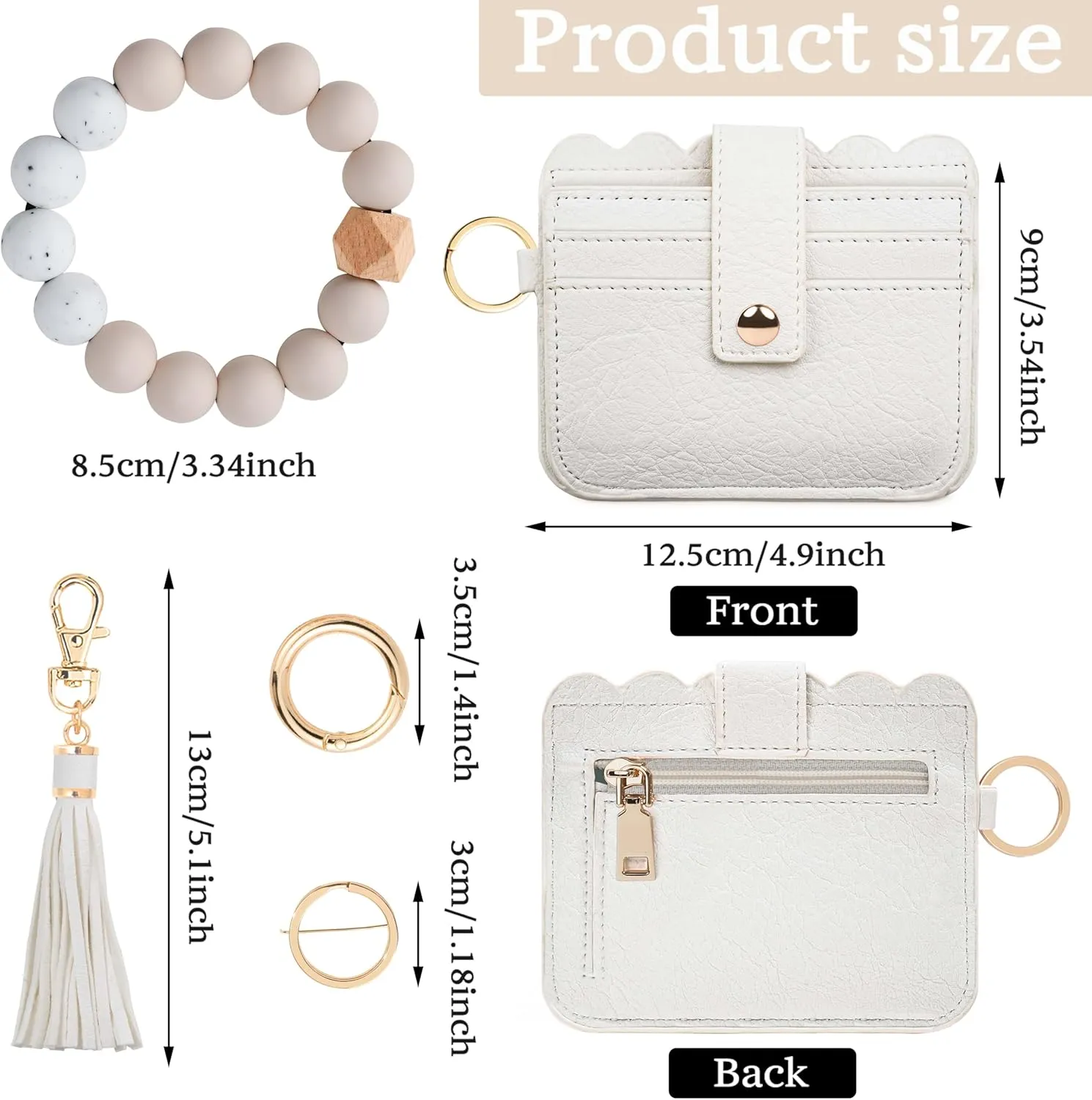 Wallet Keychain Wristlet for Women RFID Card Holder Keychain Key Chain Wallet Key Ring with Wrist Wallet for Women