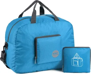 WANDF Foldable Travel Duffel Bag Luggage Sports Gym Water Resistant Nylon