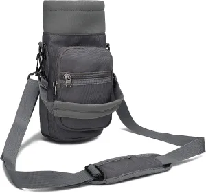 Water Bottle Pouch Multi-Purpose Hydration Waist Carrier Bag with Detachable Handle Strap &Shoulder Strap