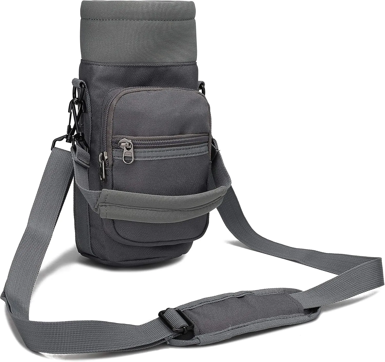 Water Bottle Pouch Multi-Purpose Hydration Waist Carrier Bag with Detachable Handle Strap &Shoulder Strap