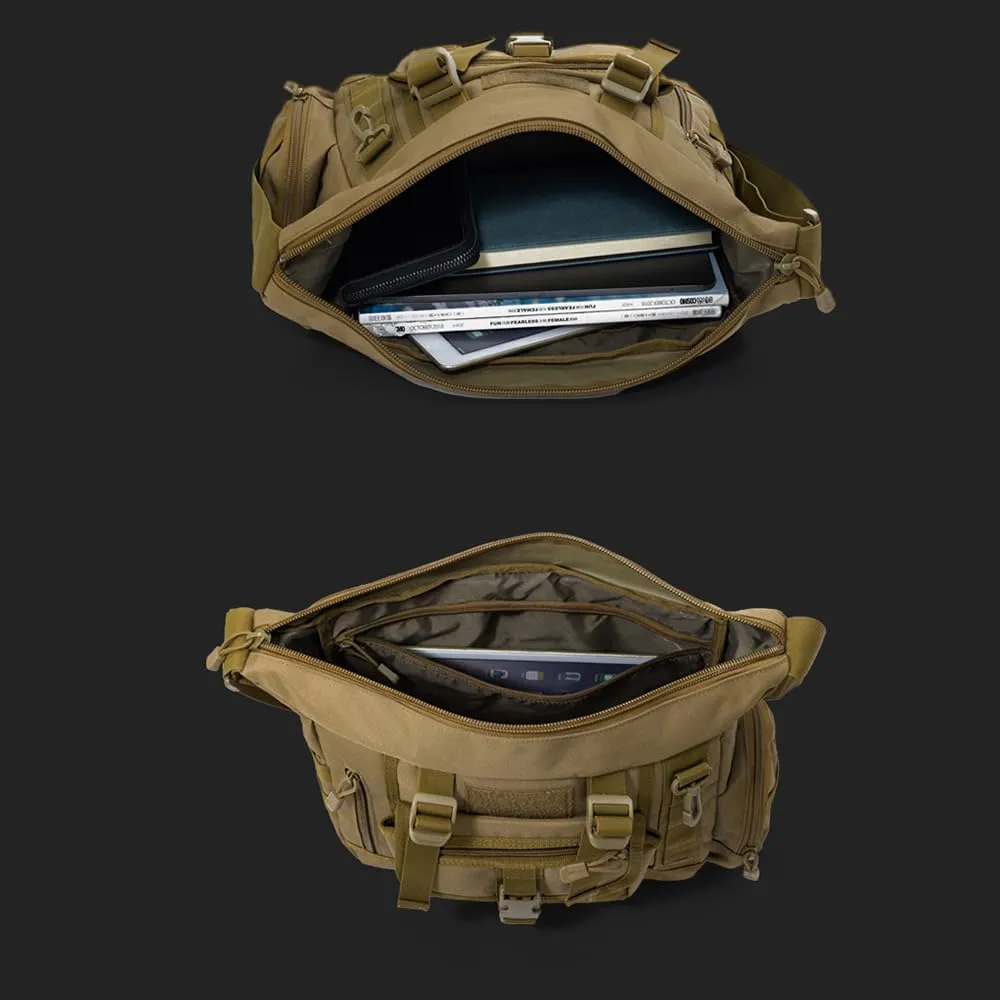 Waterproof Tactical Military Multi-Pocket Crossbody Bag Shoulder Bag Bag Belt Sling Bags Laptop for Working Hunting Camping