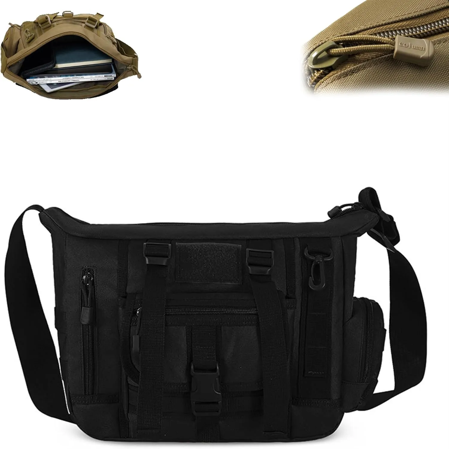 Waterproof Tactical Military Multi-Pocket Crossbody Bag Shoulder Bag Bag Belt Sling Bags Laptop for Working Hunting Camping