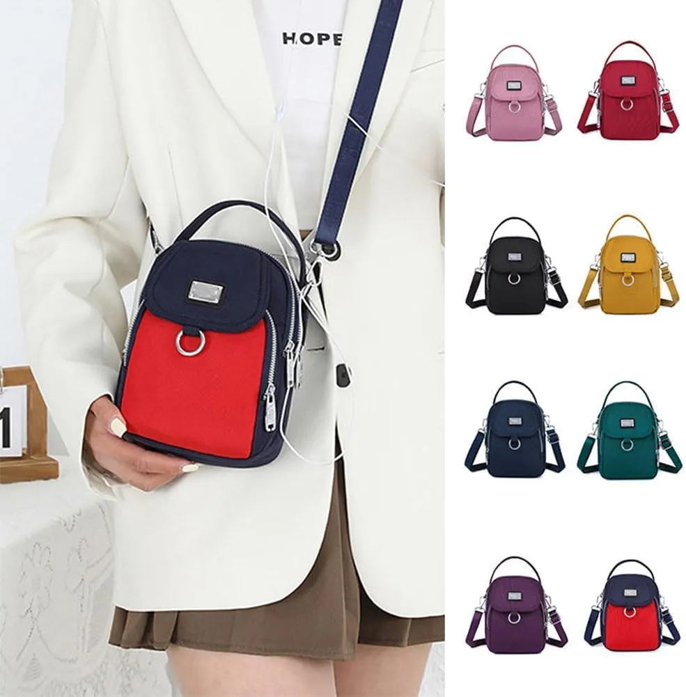 Waterproof Women Crossbody Bag Elegant Oxford Messenger Bags Simple for Work,Multi-Pocket Casual Messenger Bags Purse
