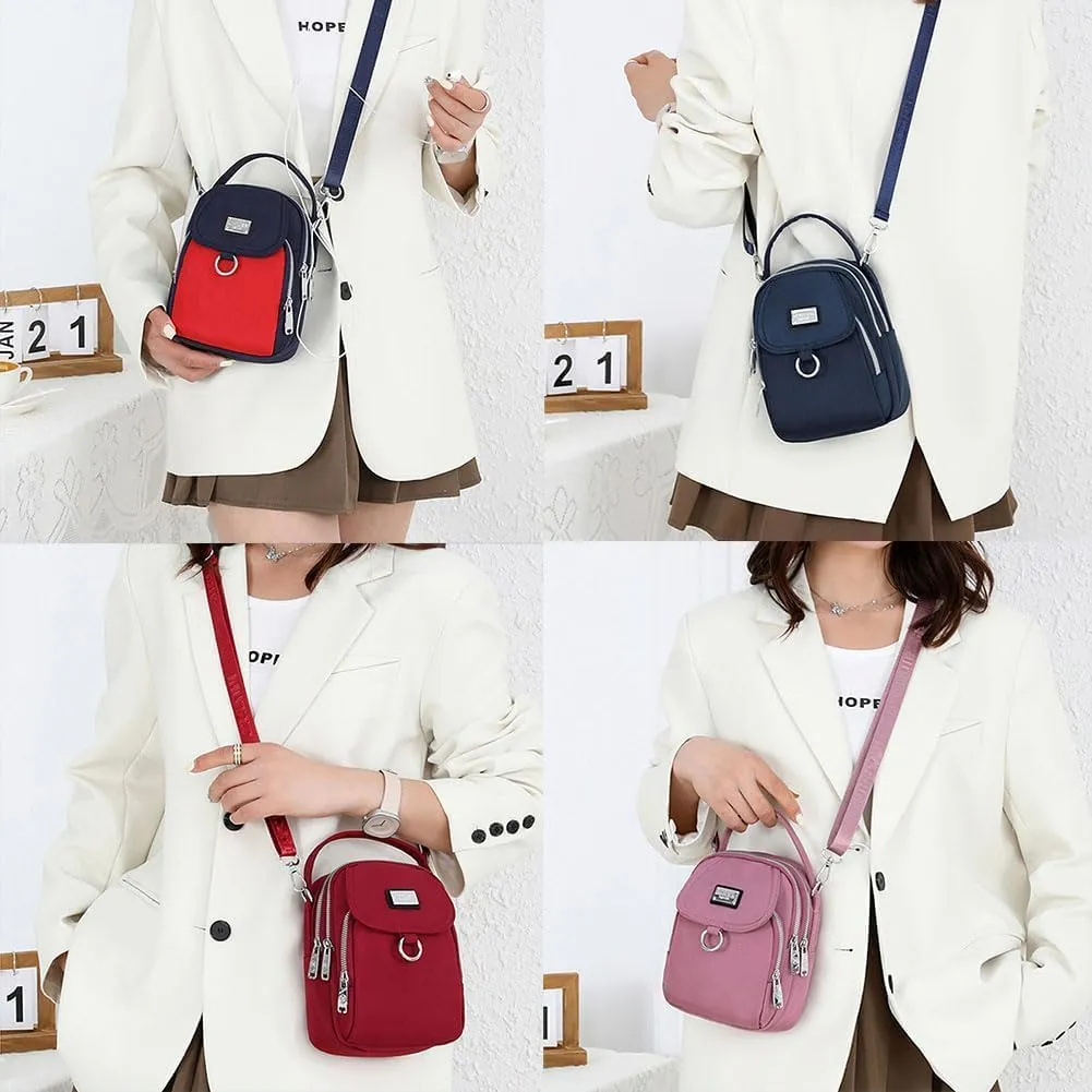 Waterproof Women Crossbody Bag Elegant Oxford Messenger Bags Simple for Work,Multi-Pocket Casual Messenger Bags Purse
