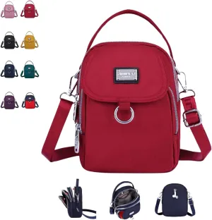 Waterproof Women Crossbody Bag Elegant Oxford Messenger Bags Simple for Work,Multi-Pocket Casual Messenger Bags Purse