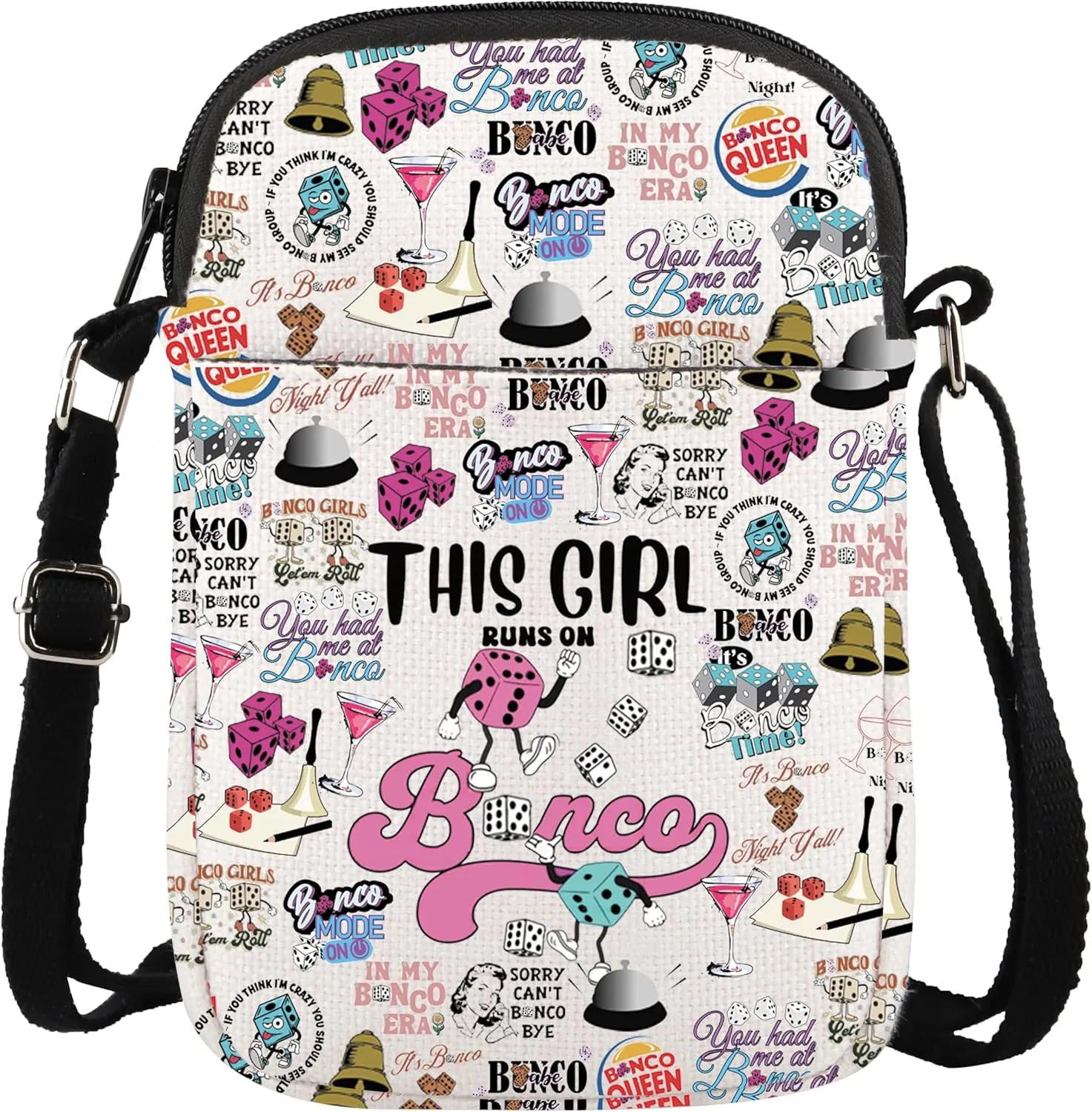 WCGXKO Game Messenger Bag Game Queen Gifts Game Party Bags Game Zipper Crossbody Bag