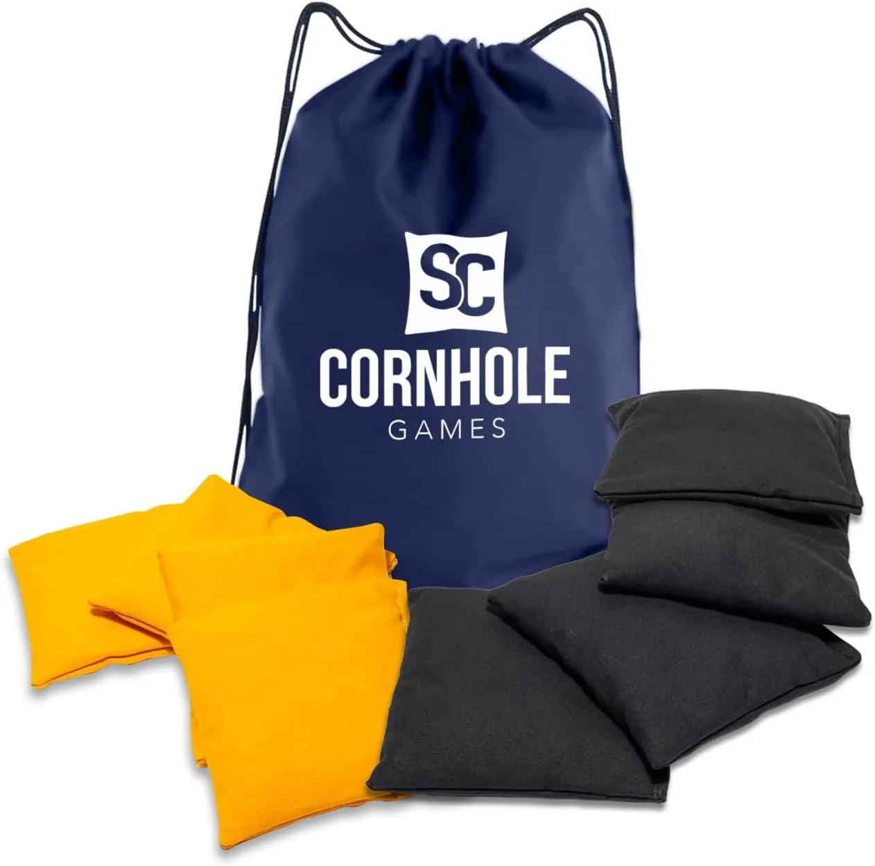 Weather Resistant Cornhole Bags (Set of 8) - Professional Regulation Size/Weight (16 oz) - Use on Pro Corn Hole Boards or Bean Bag Toss Sets
