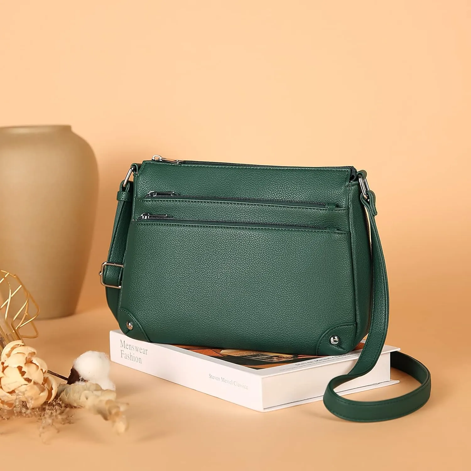 WESTBRONCO Crossbody Bags for Women, Medium Size Shoulder Handbags, Satchel Purse with Multi Zipper Pocket