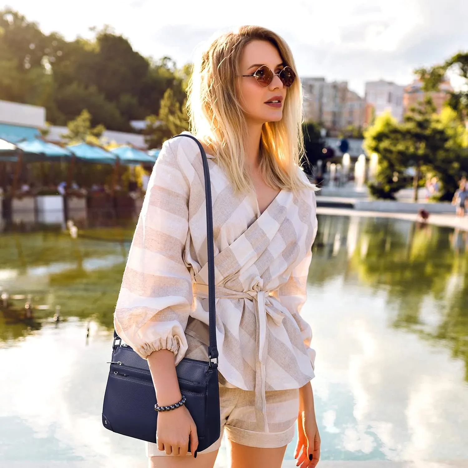 WESTBRONCO Crossbody Bags for Women, Medium Size Shoulder Handbags, Satchel Purse with Multi Zipper Pocket