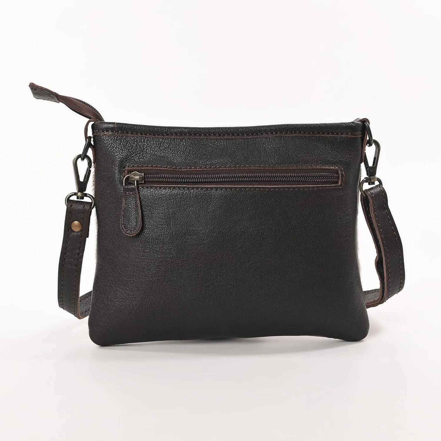 Western Cowhide Tooled Leather Small Crossbody Bag Cowgirl Fashion Purse with Adjustable Detachable Shoulder Strap