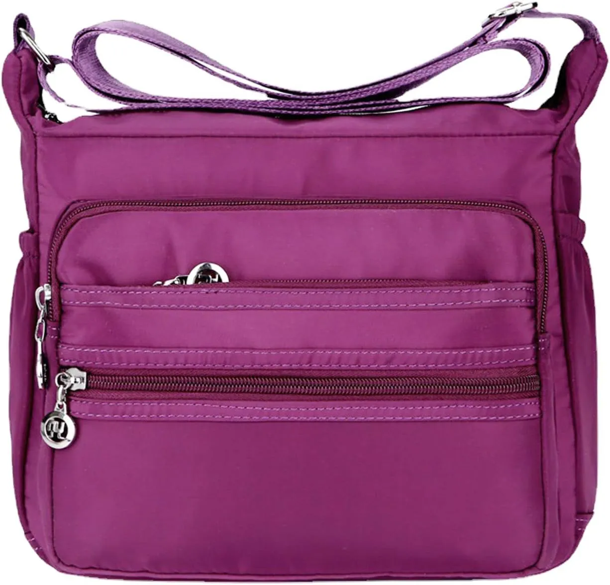 WITERY Small Crossboby Bag for Women - Waterproof Nylon Multi-pocket Purse Travel Shoulder Bag Lightweight Messenger Bag
