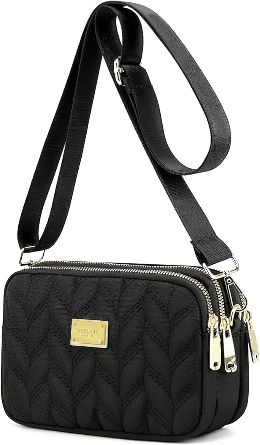 WITERY Small Crossboby Purse for Women - Waterproof Nylon Crossbody Phone Purse Shoulder Bag with Adjustable Strap