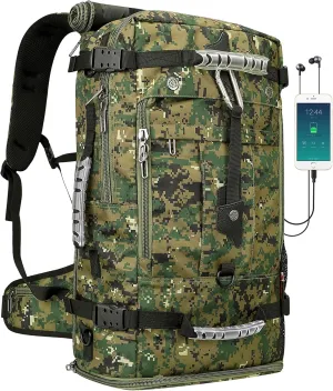 WITZMAN Digital Camo Backpack for men Convertible Travel Backpack Duffle Bag Fit 17 Inch Laptop Carry On Bags (B681 Camo Green)