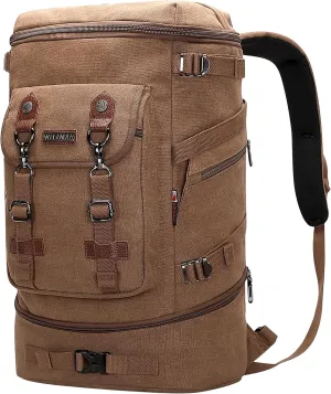 WITZMAN Travel Backpack for Men Women Canvas Backpack Carry on Luggage Rucksack Convertible Duffel Bag Large