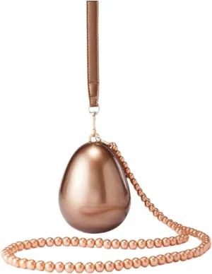 Women Acrylic Egg Clutch Bag Cute Pearl Acrylic Evening Handbags Marble Purses Beaded Shoulder Bags for Party Prom