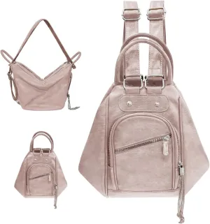 Women Backpacks Purse Leather Bookbag Waterproof Anti-theft Rucksack Convertible Backpack Tote Large Casual Tote Bag Ladies Shoulder Bags with Tassel for Work College Travel Daily Use