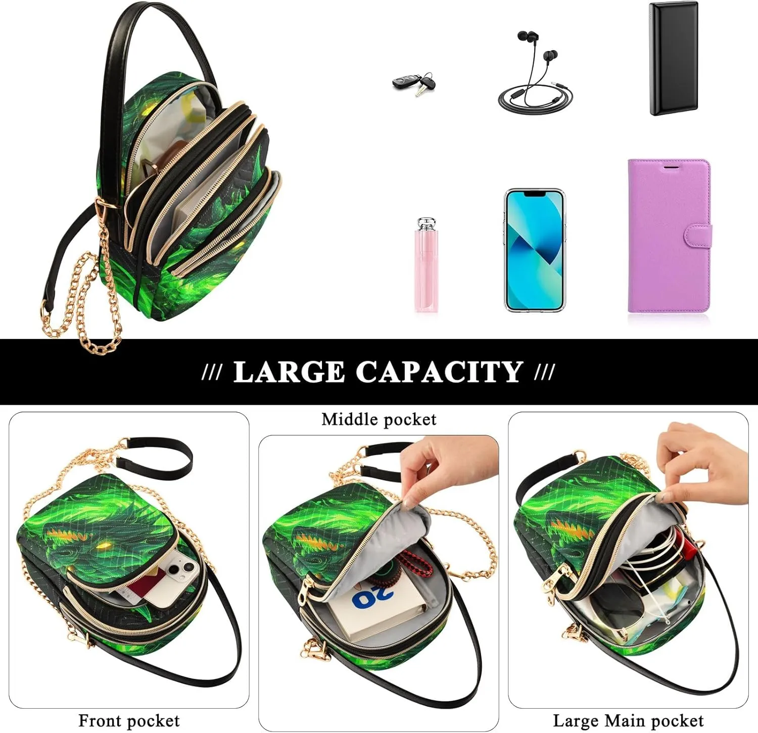 Women Crossbody Bags Quilted Purse with Chain