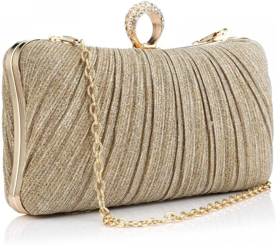 Women Evening Clutch Purses Rhinestone Wedding Clutch Evening Handbag for Formal