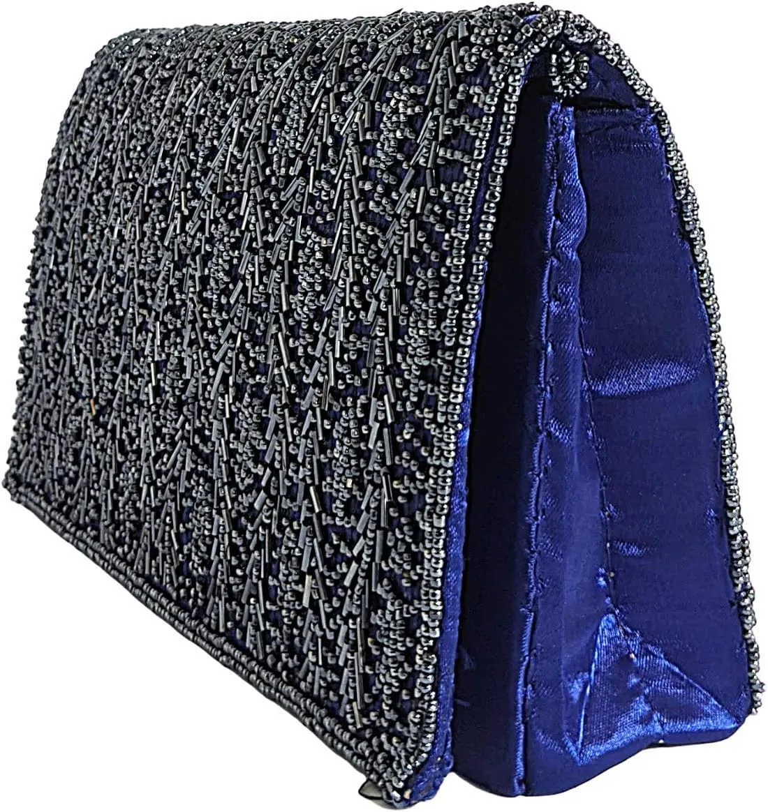 Women Handmade Beaded Evening Clutch, Shoulder Bag, Wedding Purse