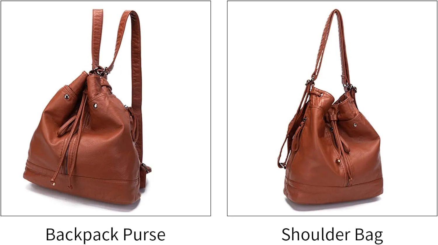 Women Hobo Shoulder Bag PU Leather Backpack Purses Large Crossbody Bag Fashion Shoulder Handbags