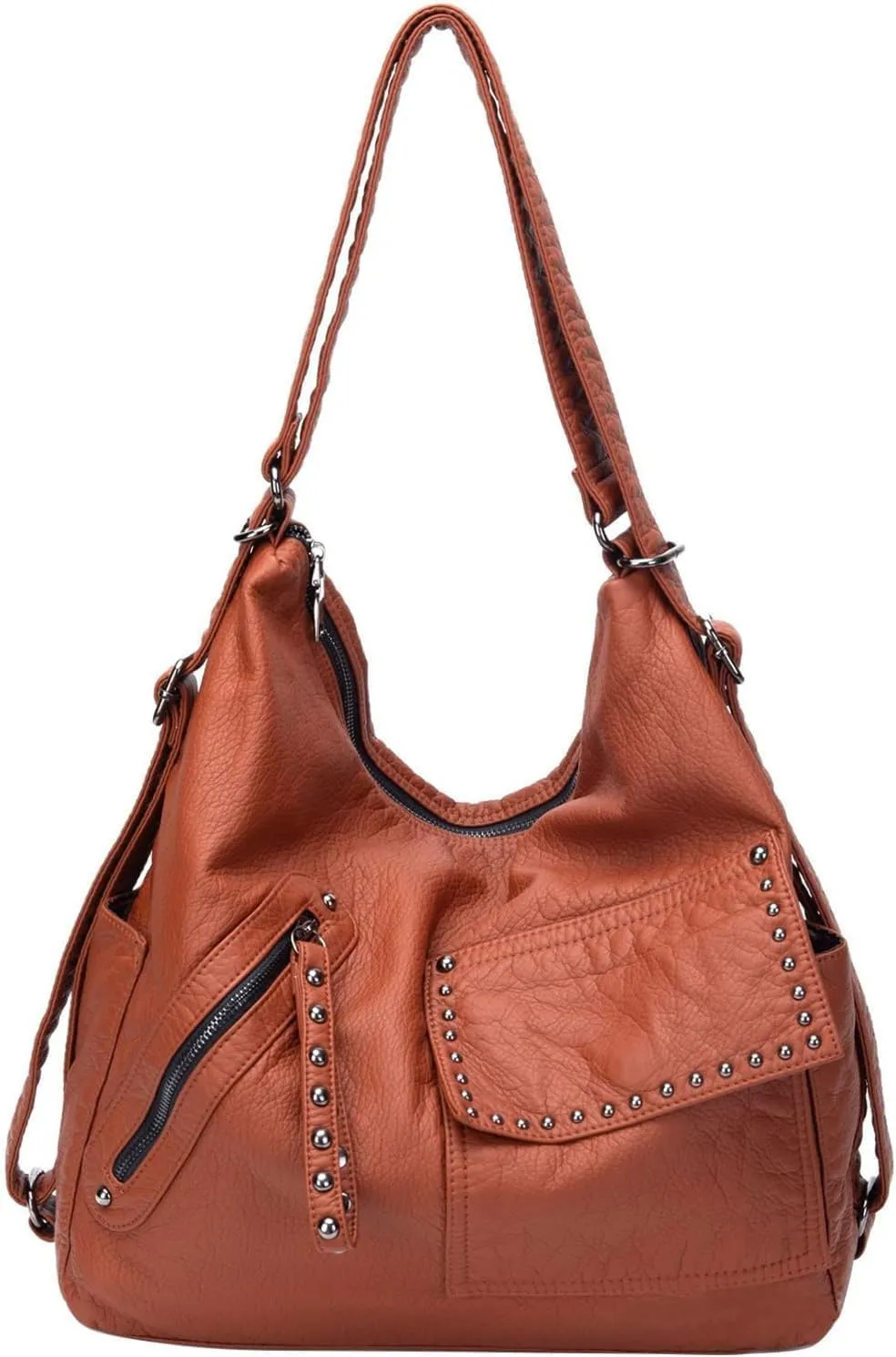 Women Hobo Shoulder Bag PU Leather Backpack Purses Large Crossbody Bag Fashion Shoulder Handbags