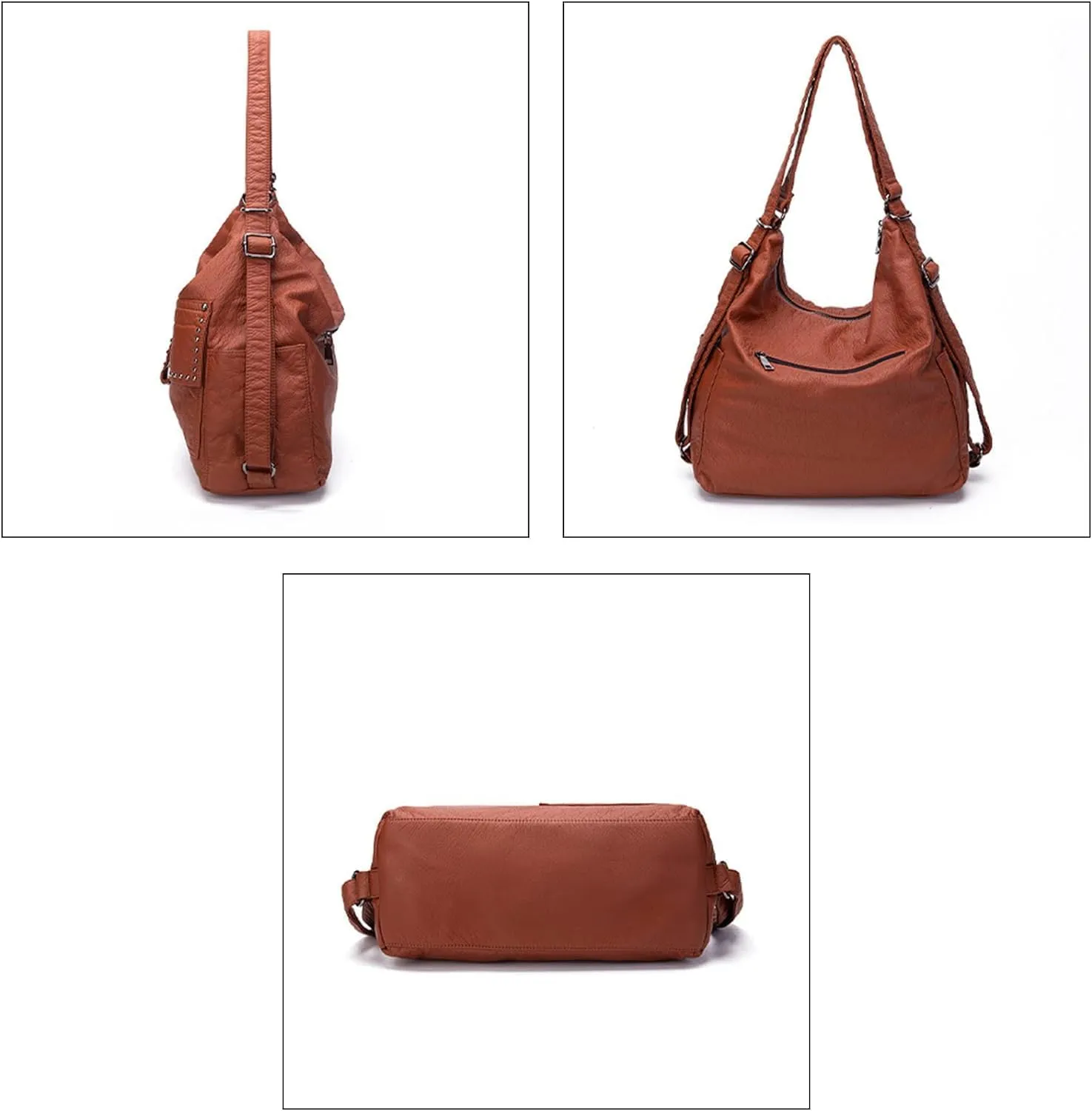 Women Hobo Shoulder Bag PU Leather Backpack Purses Large Crossbody Bag Fashion Shoulder Handbags