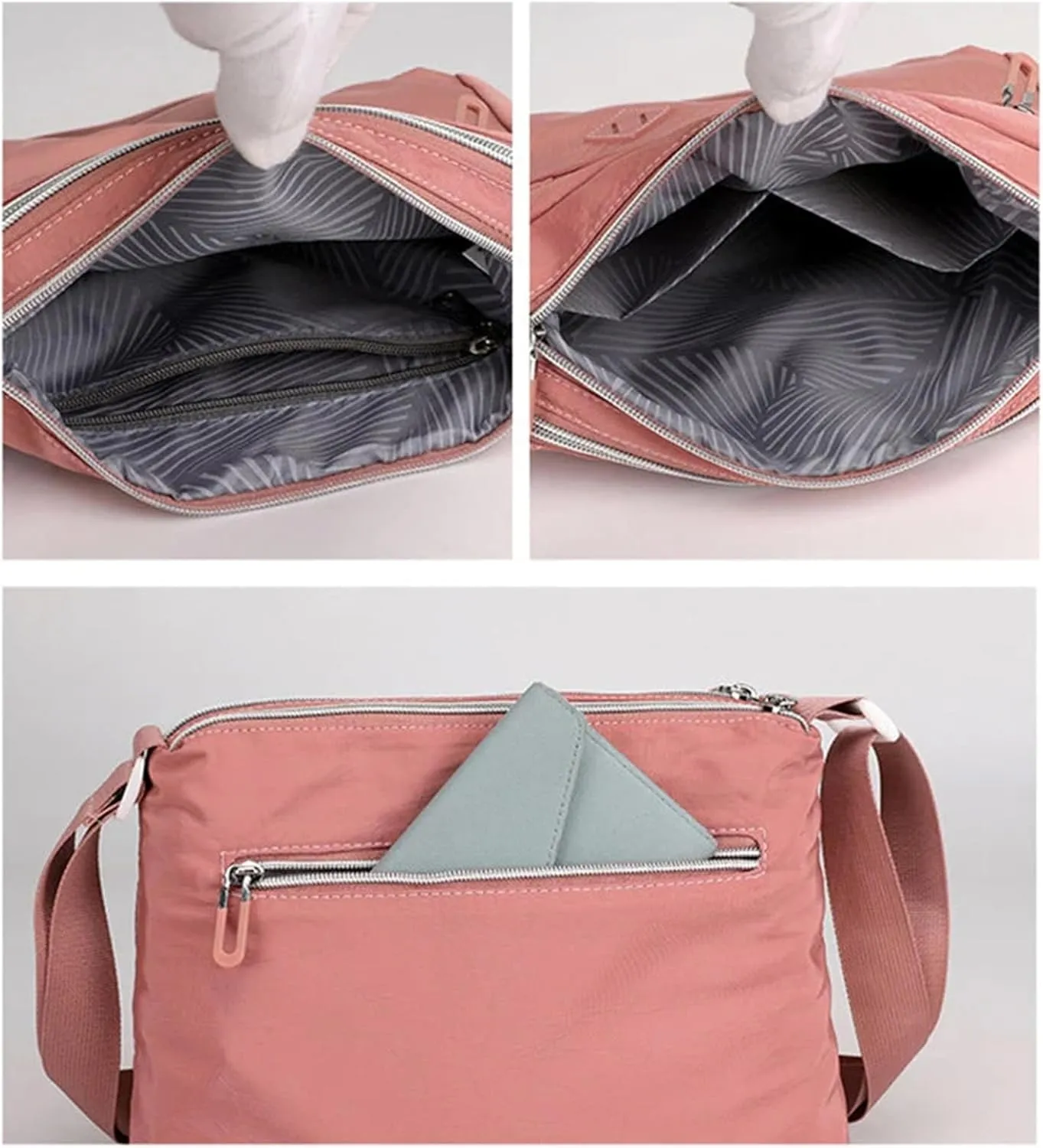 Women Lightweight Multi-Pocket Shoulder Bag,With Adjustable Shoulder Strap, Multi-Pocket Shoulder Crossbody Bag For Women.