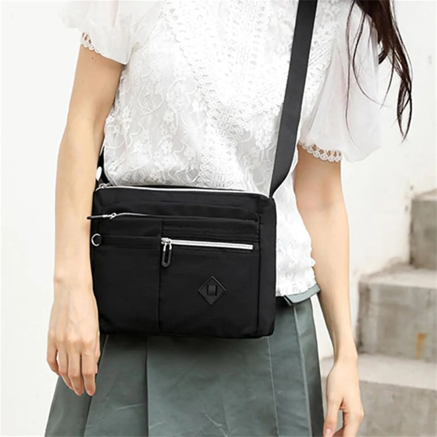 Women Lightweight Multi-Pocket Shoulder Bag,With Adjustable Shoulder Strap, Multi-Pocket Shoulder Crossbody Bag For Women.