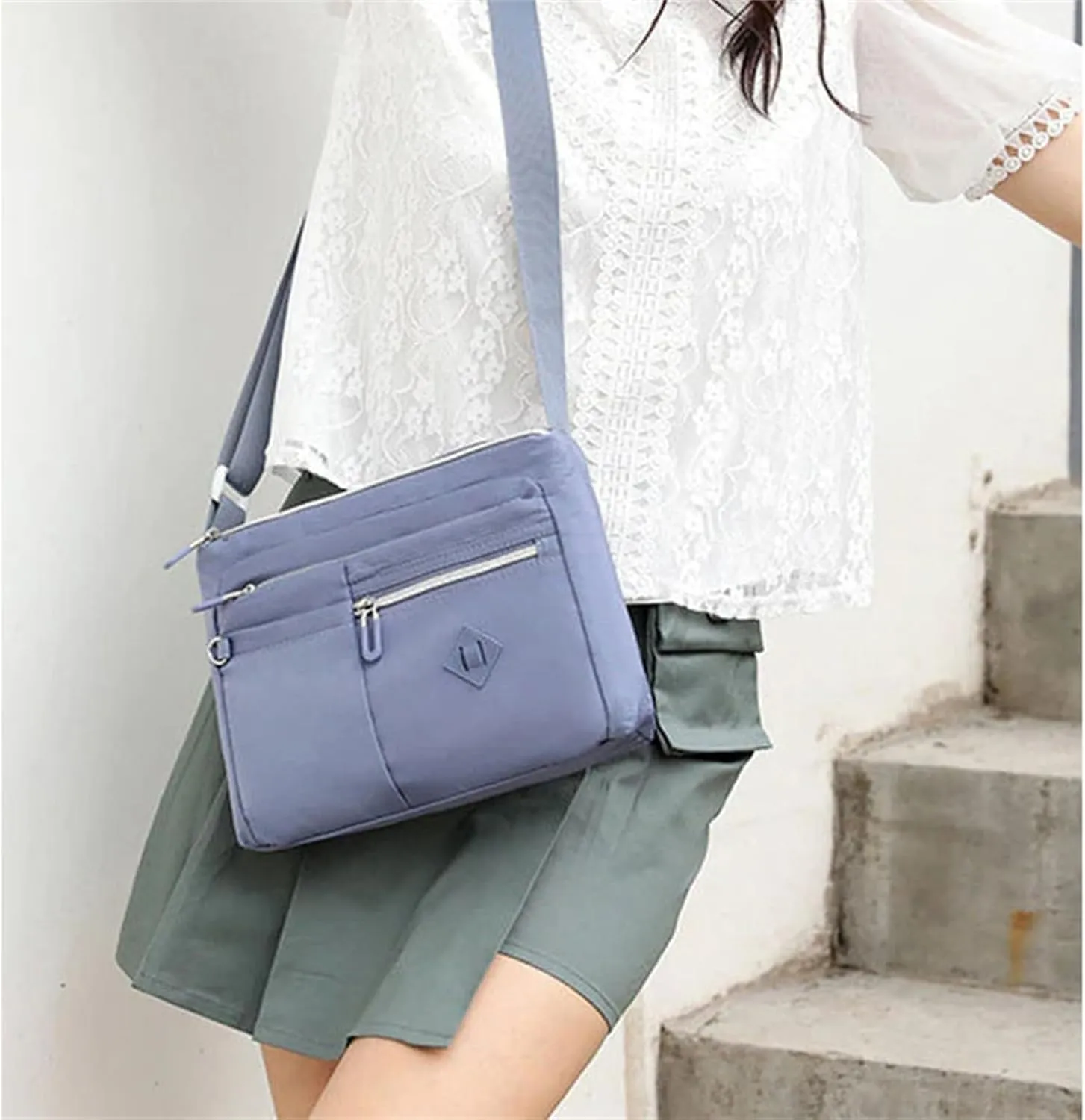 Women Lightweight Multi-Pocket Shoulder Bag,With Adjustable Shoulder Strap, Multi-Pocket Shoulder Crossbody Bag For Women.
