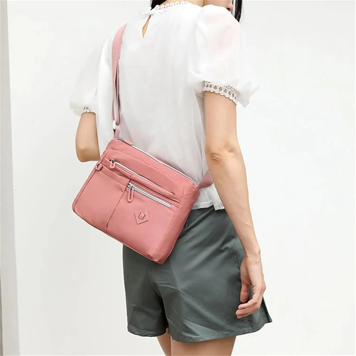 Women Lightweight Multi-Pocket Shoulder Bag,With Adjustable Shoulder Strap, Multi-Pocket Shoulder Crossbody Bag For Women.
