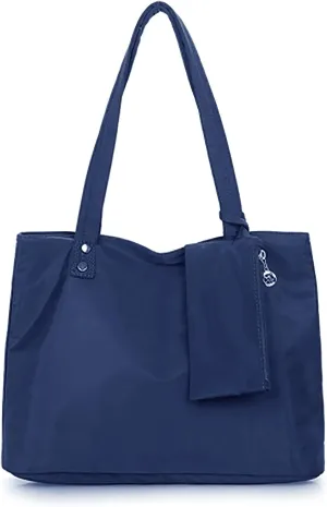 Women Multi Pocket Tote Bag Waterproof Nylon Shoulder Bags Travel Handbags Ladies Satchel Purse Laptop Bags