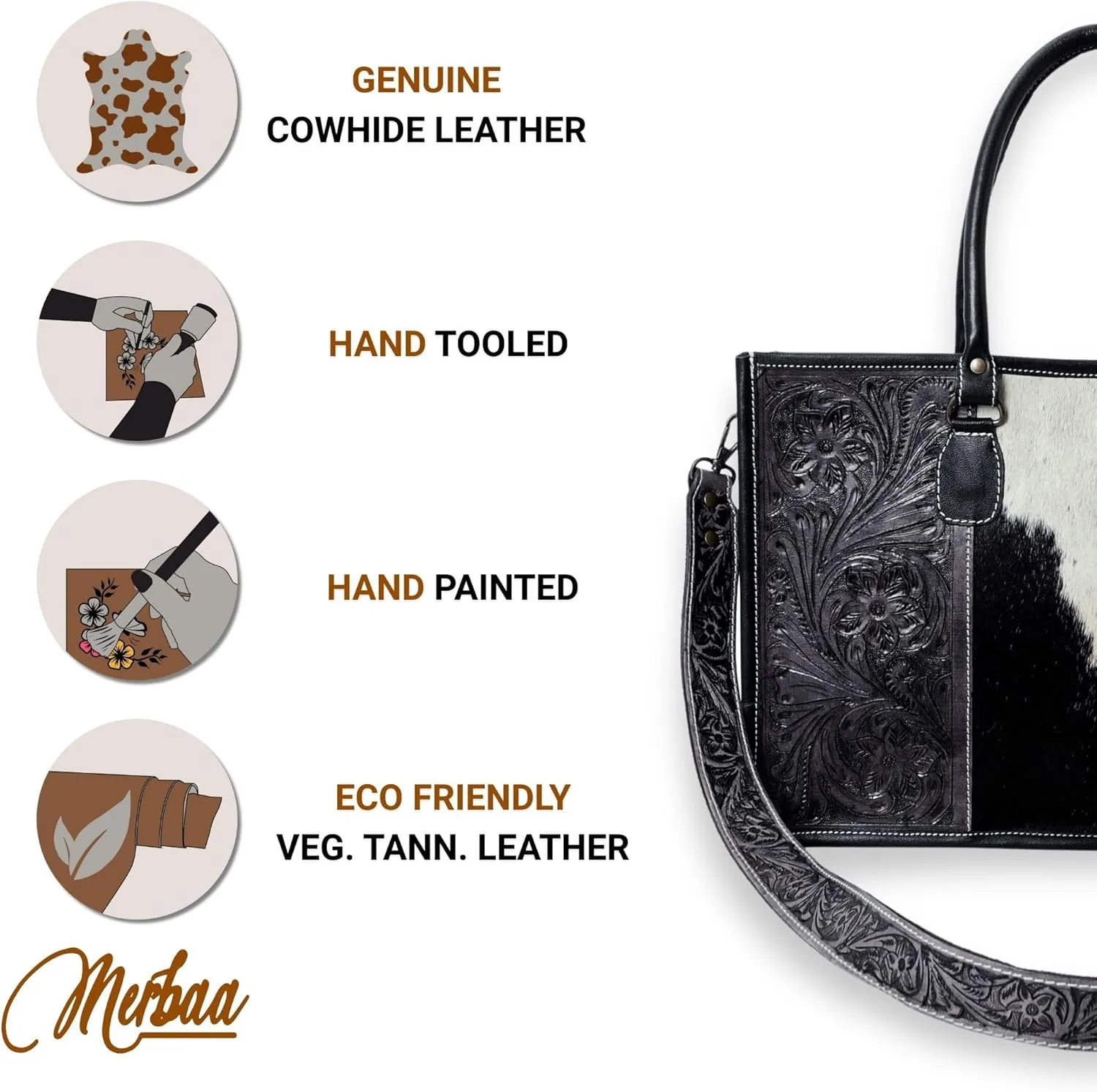 Women Natural Cowhide Leather Hand Bag With Adjustable Detachable Strap Leather Massenger Handbag Purse Sling Bag