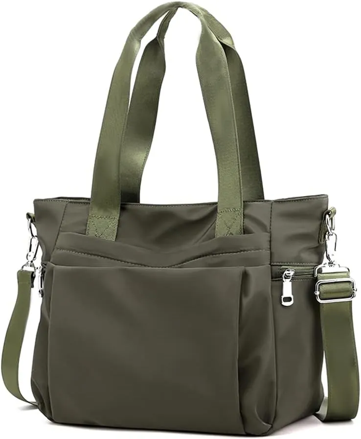 Women Nylon Tote Bag Water resistant Multi-function Shoulder Handbag Light Travel Messenger Bags