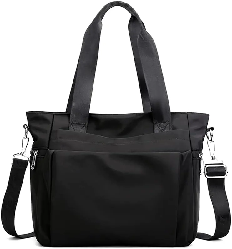 Women Nylon Tote Bag Water resistant Multi-function Shoulder Handbag Light Travel Messenger Bags