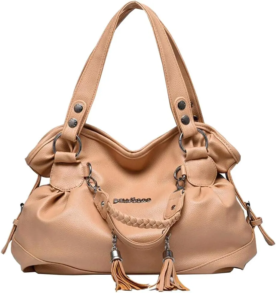 Women Vintage Large Bag Top-handle Handbags Casual Soft leather Shoulder Bags Tote Messenger Purse
