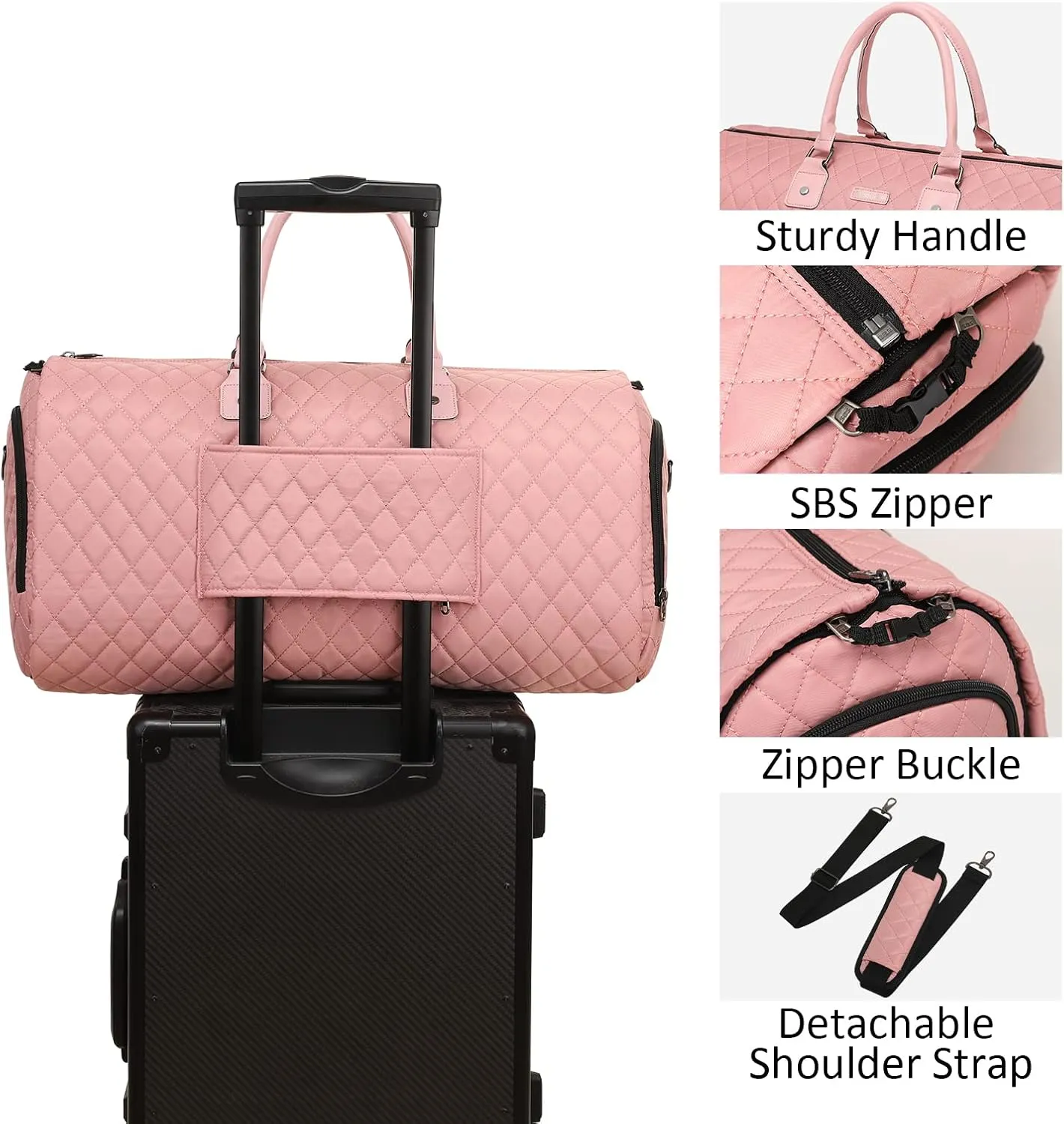 Womens Convertible Garment Bags for Travel, Modoker Waterproof Carry On Garment Bag Garment Duffel Bag
