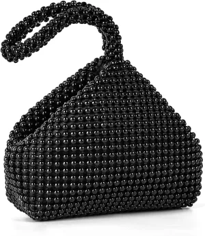 Women's Evening Bag- Upgraded Larger Size Full Rhinestones Bling Wrist Clutch Purse for Party Wedding Date Night
