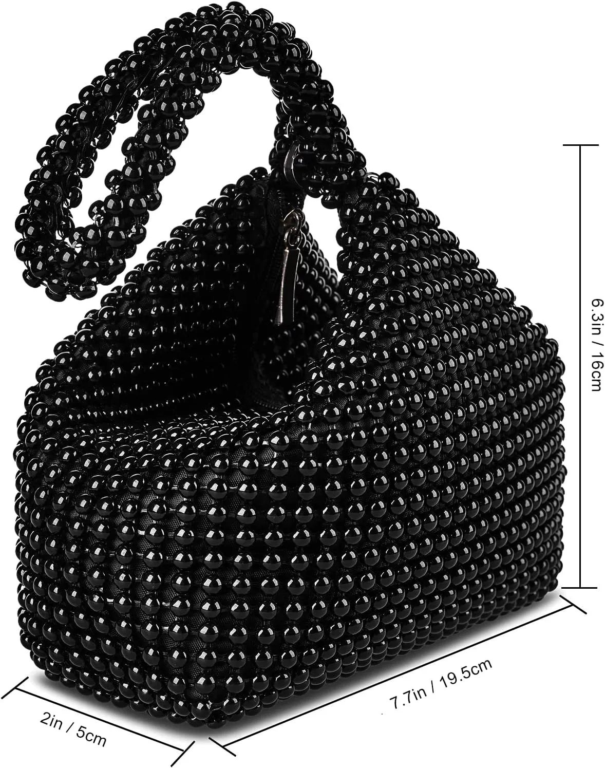 Women's Evening Bag- Upgraded Larger Size Full Rhinestones Bling Wrist Clutch Purse for Party Wedding Date Night