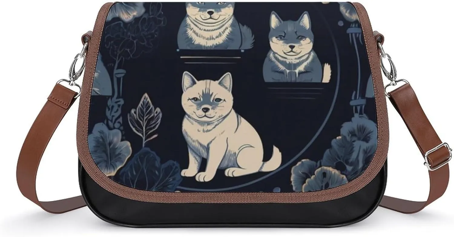 Women's Handbags Animal Print Spacious Multi-Pocket Shoulder Bags Outdoor Hook-and-Loop Crossbody Bags